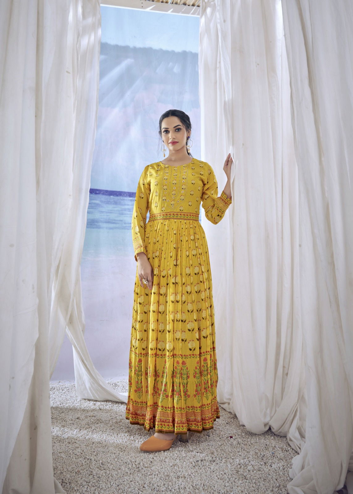 Kig By Amoha Viscose Muslin Printed Long Kurtis Catalog